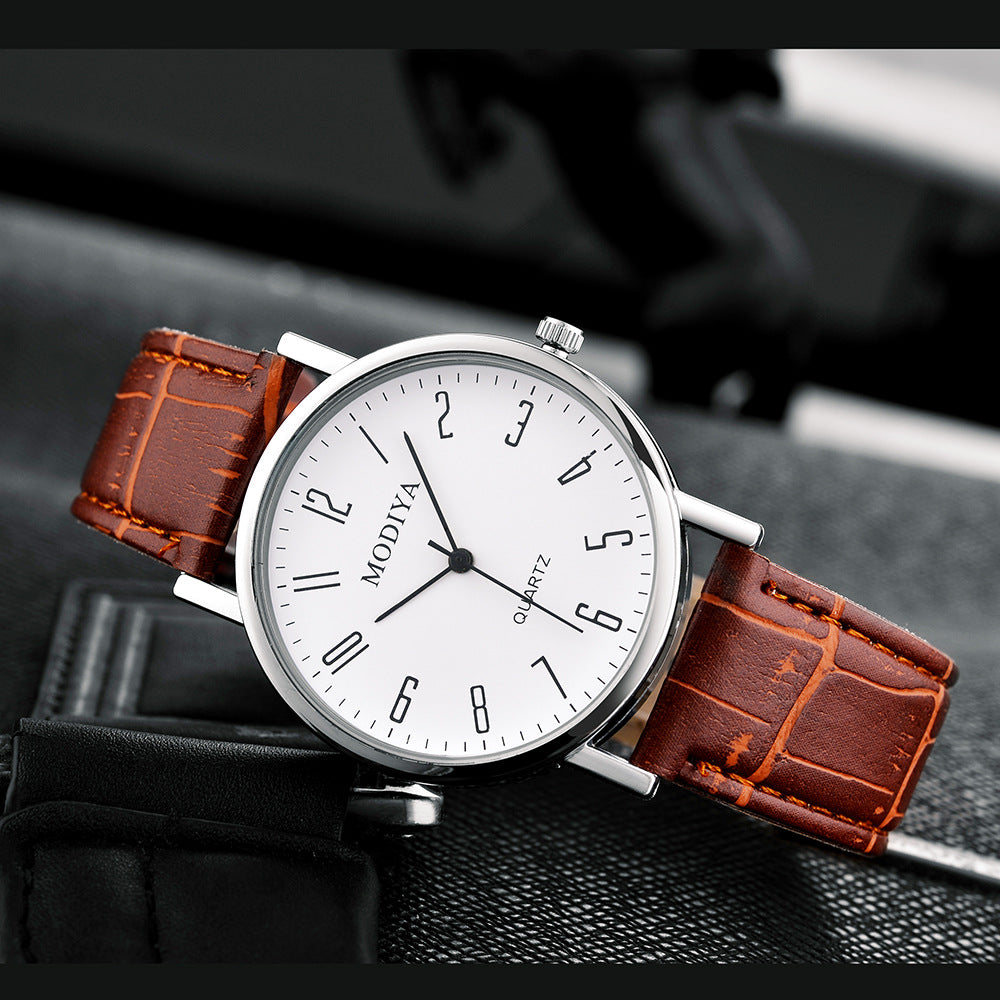 Men's Fashion Simple Belt Quartz Watch - nargis