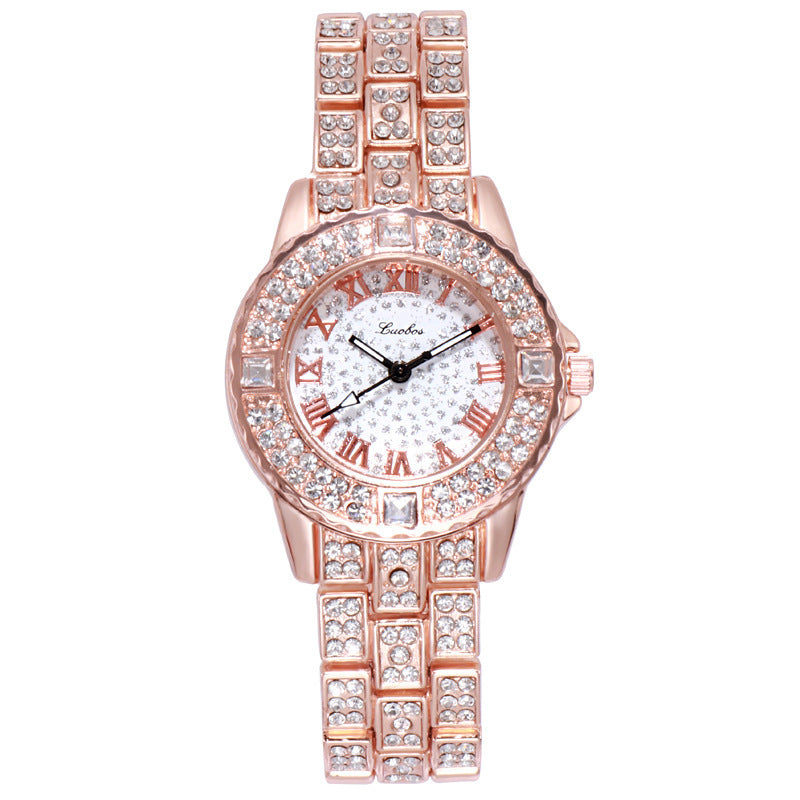 Women's Fashion Simple Rhinestone Alloy Quartz Watch - nargis