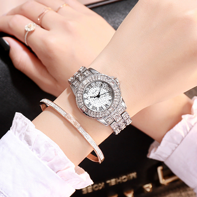 Women's Fashion Simple Rhinestone Alloy Quartz Watch - nargis