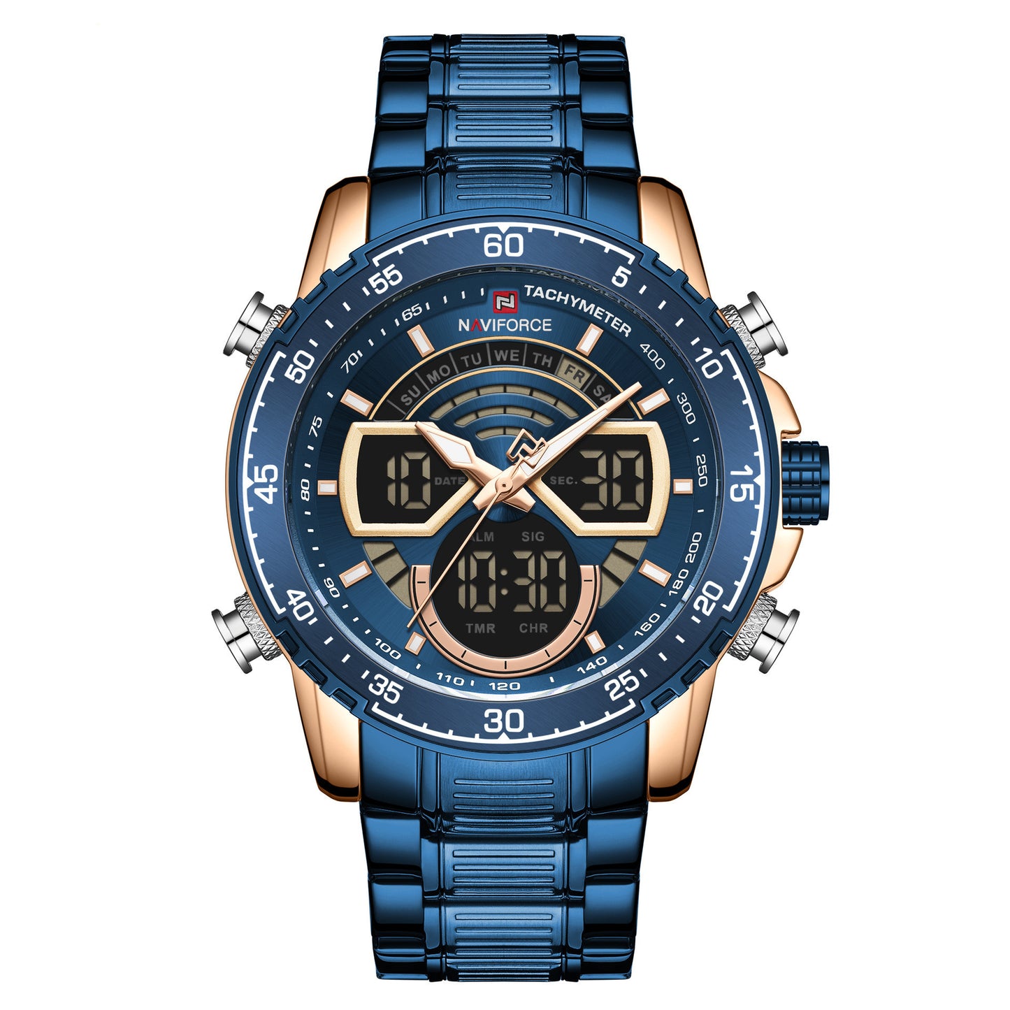 Stainless steel men's sports watch - nargis