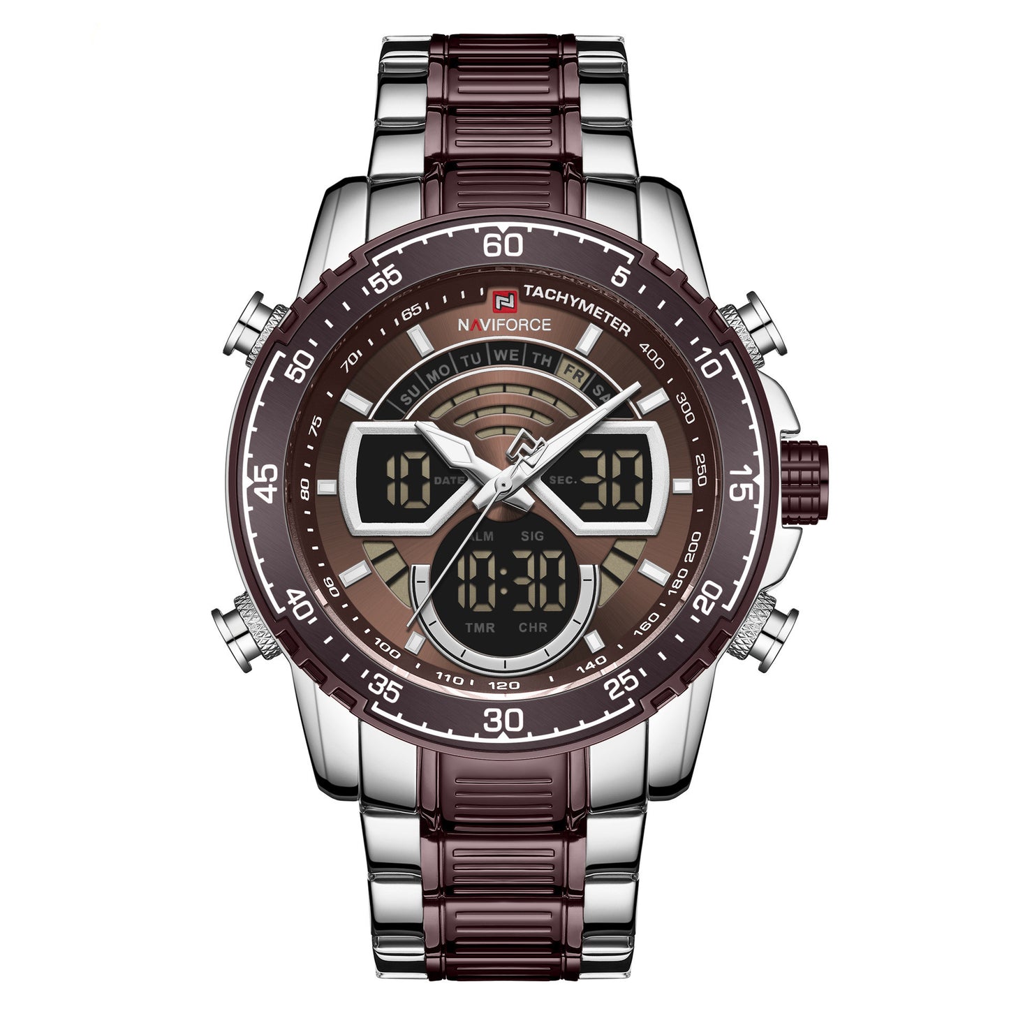 Stainless steel men's sports watch - nargis