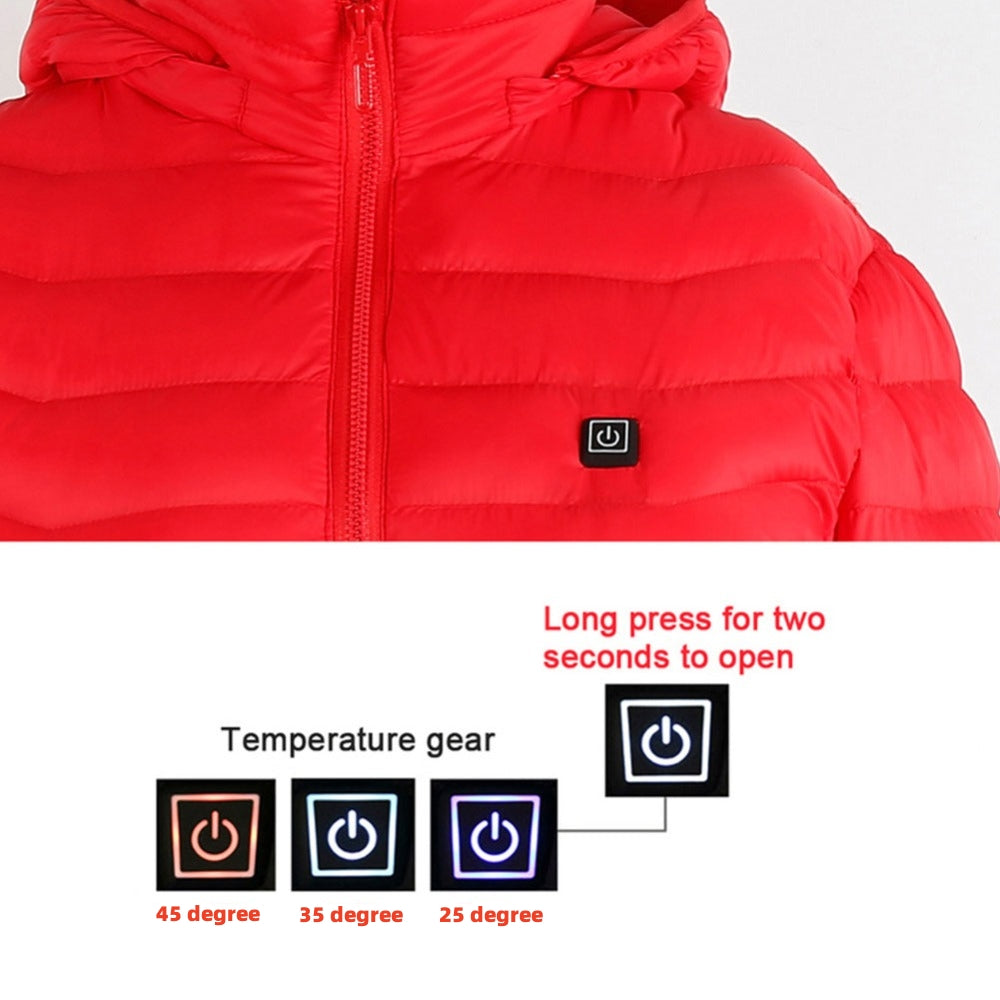 New Heated Jacket Coat USB Electric Jacket Cotton Coat Heater Thermal Clothing Heating Vest Men's Clothes Winter - nargis