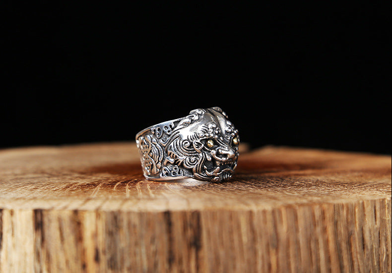 Vintage Thai silver brave ring - nargis