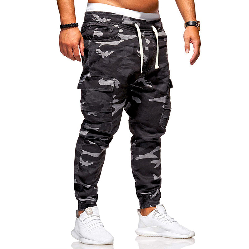 Herrenmode Camouflage Lässige Hose mit Kordelzug - nargis