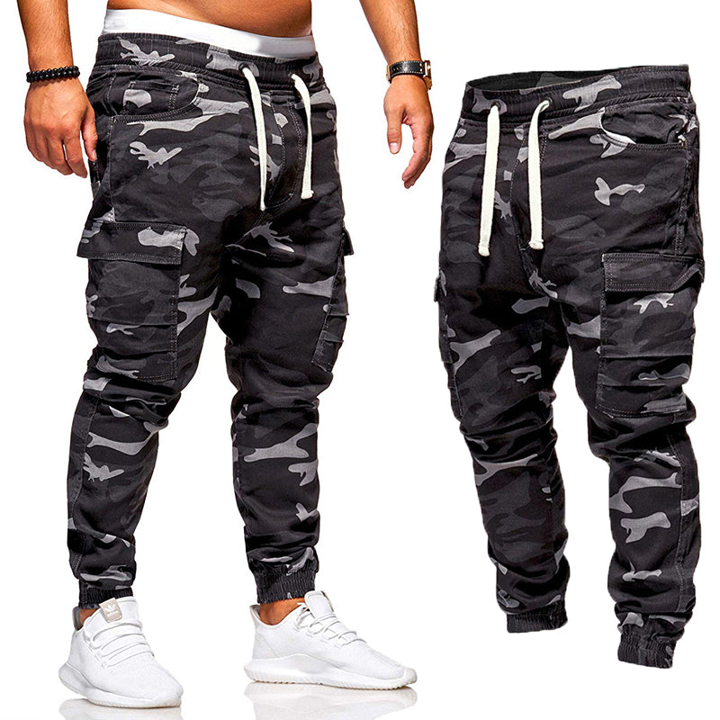 Herrenmode Camouflage Lässige Hose mit Kordelzug - nargis