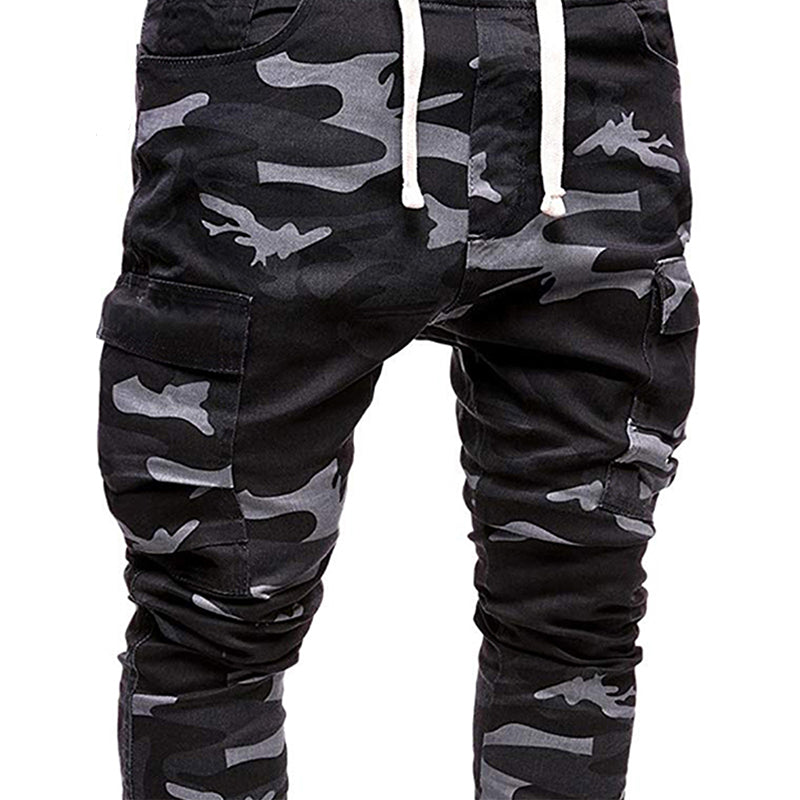 Herrenmode Camouflage Lässige Hose mit Kordelzug - nargis