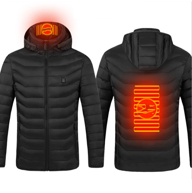 New Heated Jacket Coat USB Electric Jacket Cotton Coat Heater Thermal Clothing Heating Vest Men's Clothes Winter - nargis