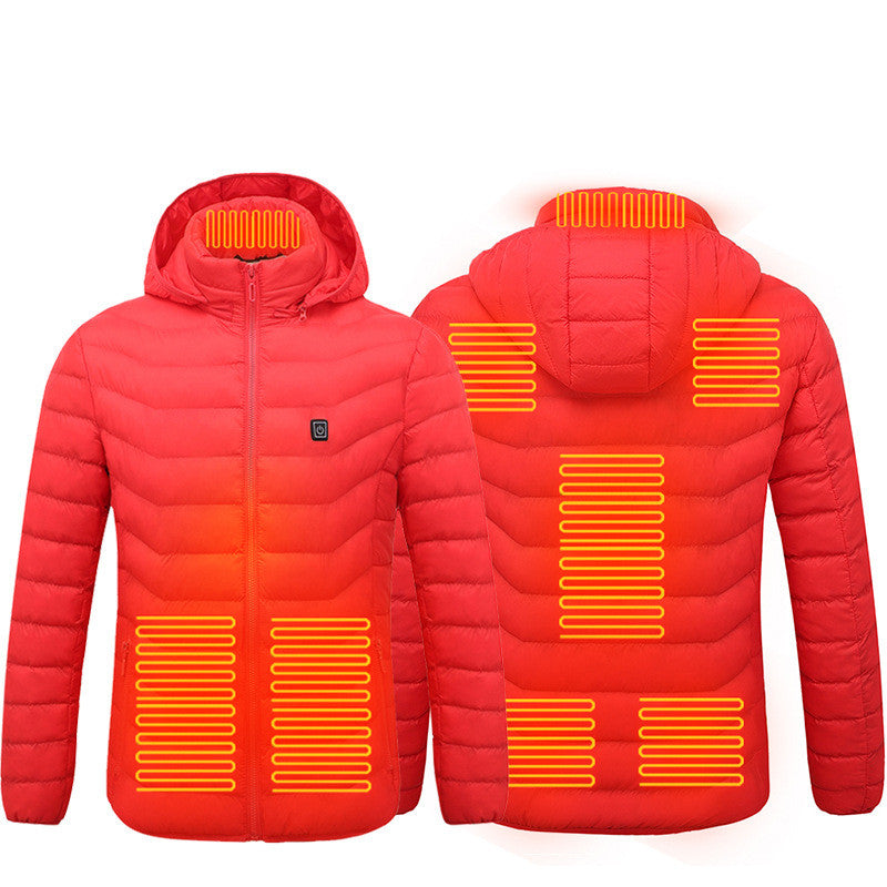 New Heated Jacket Coat USB Electric Jacket Cotton Coat Heater Thermal Clothing Heating Vest Men's Clothes Winter - nargis