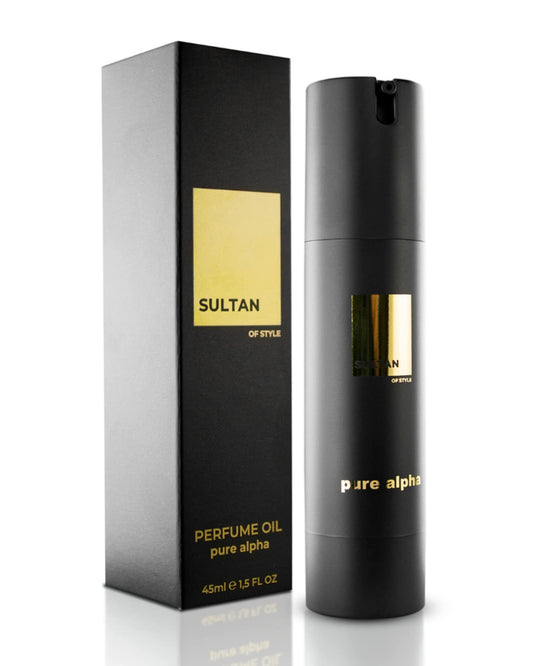 Sultan of Style Pure Alpha Parfum Oil Herren | Würziger & Frischer Duft | 100% Alkoholfrei | Pflegende Ätherische Öle | Geschenke für Männer