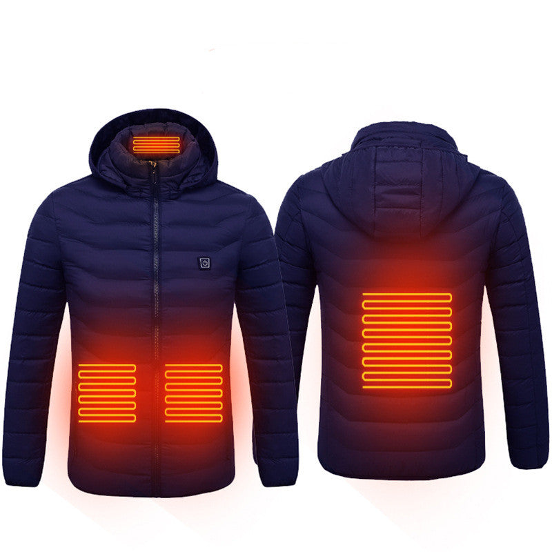 New Heated Jacket Coat USB Electric Jacket Cotton Coat Heater Thermal Clothing Heating Vest Men's Clothes Winter - nargis