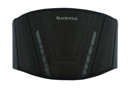 BLACKWILD Nierengurt Motorrad| Nierengurt Motorrad Herren und Damen, Grundschwarz | Effektive Stabilisierung nierenwärmer Lendenwirbelstütze Nierengurt (L = 100-110cm Bauchumfang)