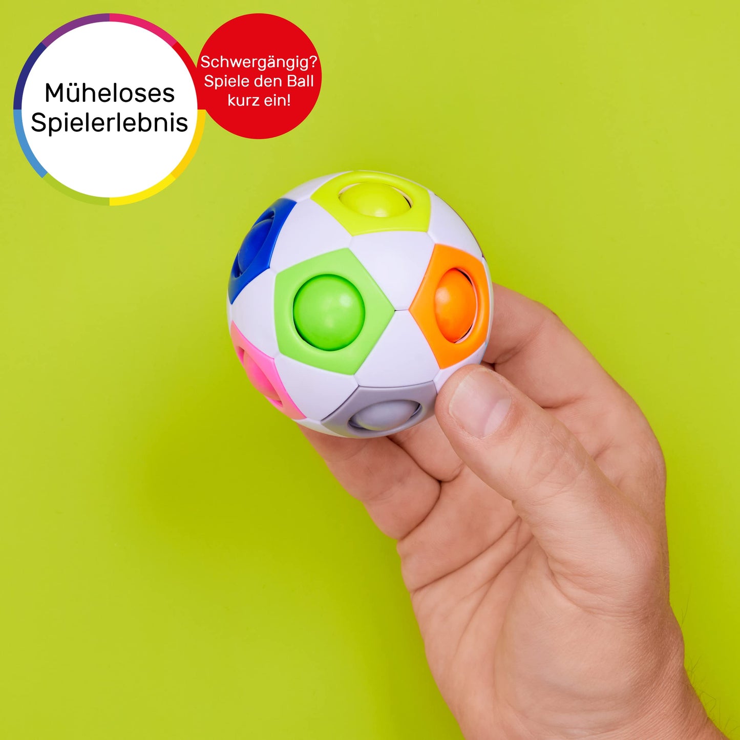 CUBIDI® Original Regenbogenball | Geschicklichkeitsspiel für Kinder und Erwachsene | Spannendes Knobelspiel für Mädchen und Jungen ab 6 Jahren | fördert räumliches Denken, Logik und Vorstellungskraft