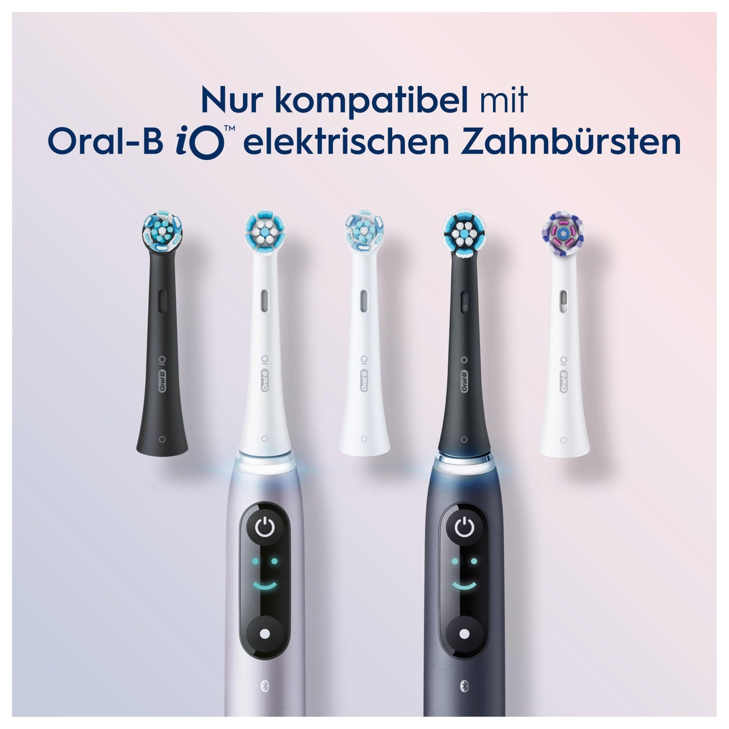 Oral-B iO Sanfte Reinigung Aufsteckbürsten für elektrische Zahnbürste, 6 Stück, sanfte Zahnreinigung, Zahnbürstenaufsatz für Oral-B iO Zahnbürsten, briefkastenfähige Verpackung