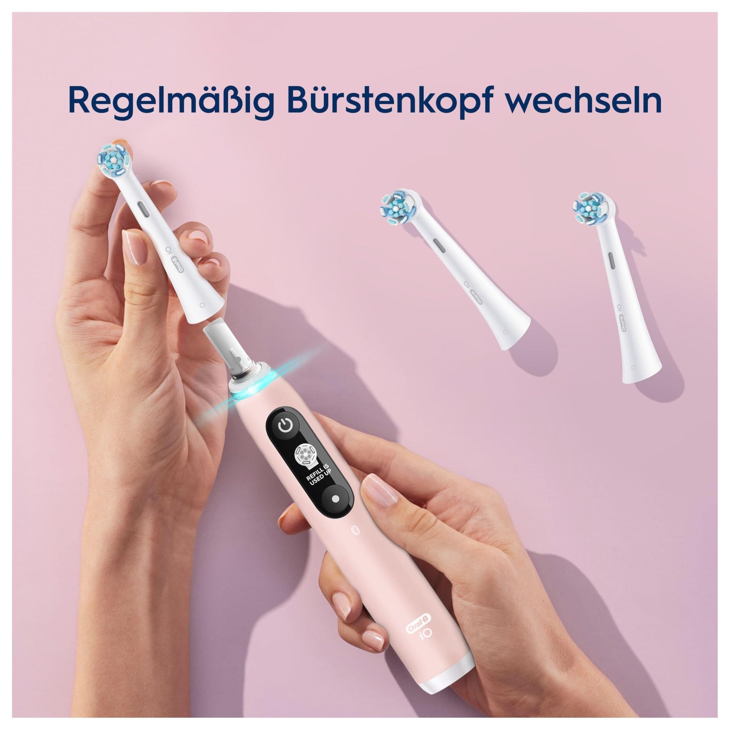 Oral-B iO Sanfte Reinigung Aufsteckbürsten für elektrische Zahnbürste, 6 Stück, sanfte Zahnreinigung, Zahnbürstenaufsatz für Oral-B iO Zahnbürsten, briefkastenfähige Verpackung