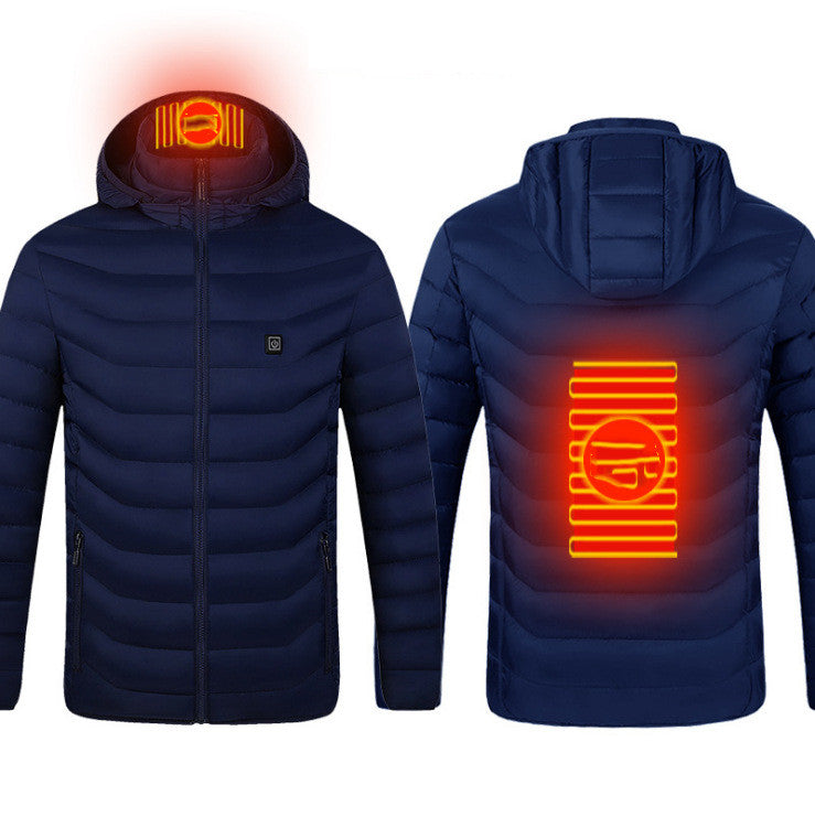 New Heated Jacket Coat USB Electric Jacket Cotton Coat Heater Thermal Clothing Heating Vest Men's Clothes Winter - nargis