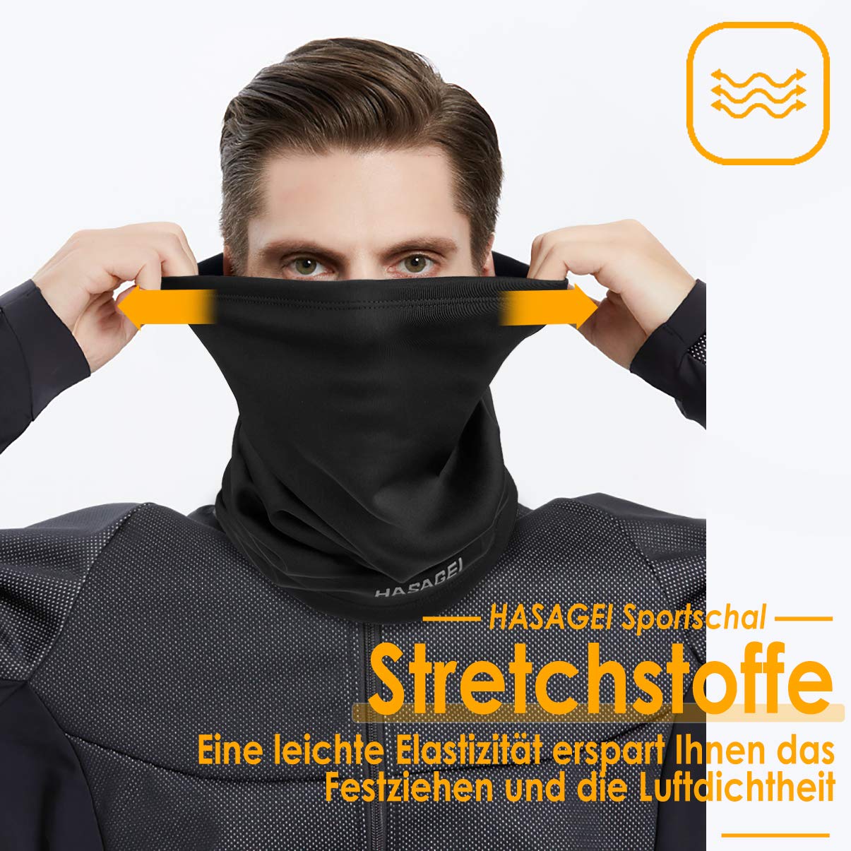 HASAGEI Loopschal Winddicht Multifunktionstuch Winter Fleece Neckwarmer Herren Loop Schal Damen Halstuch Warm Halten Sportschal Halswärmer für Skifahren Fahrrad Jogging