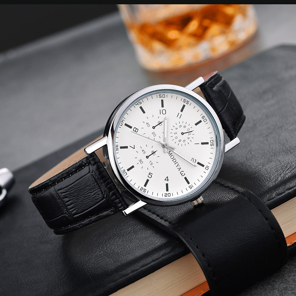 Men's Fashion Simple Belt Quartz Watch - nargis