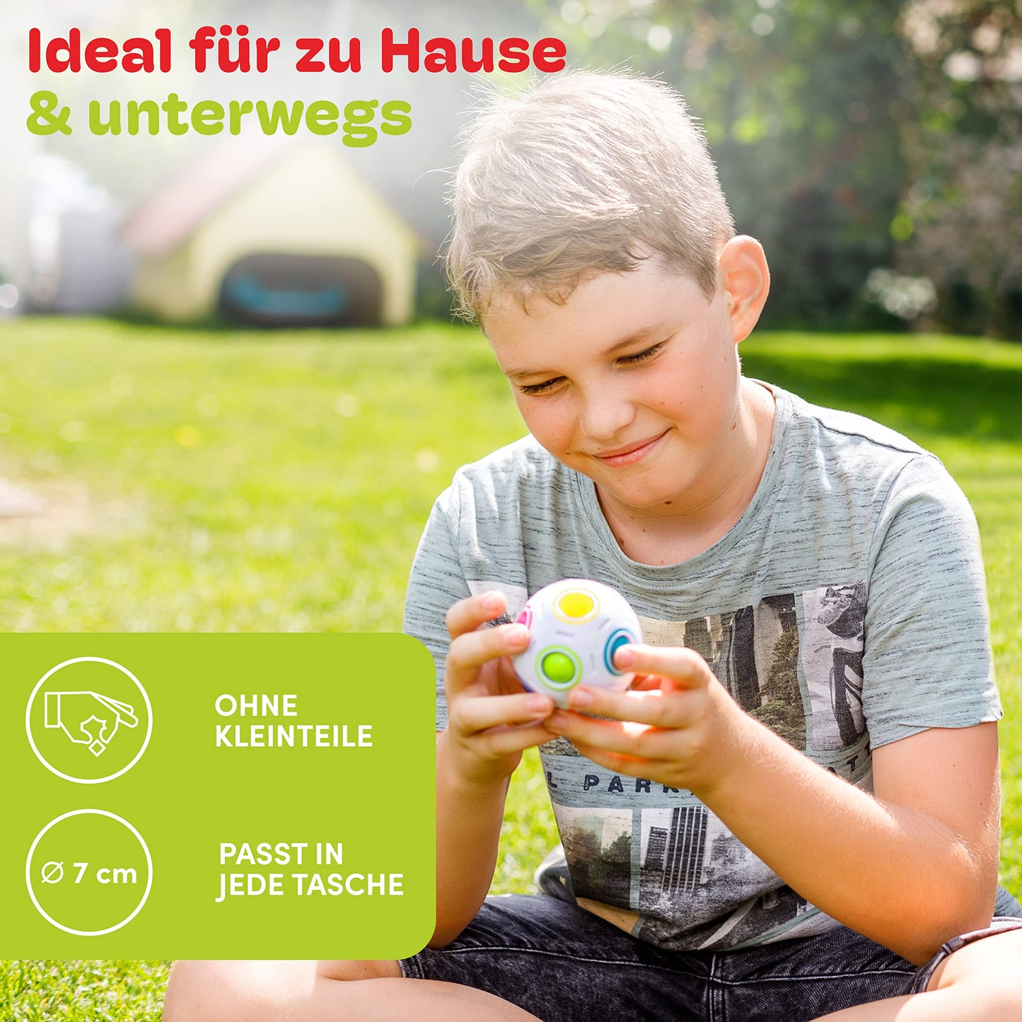 CUBIDI® Original Regenbogenball | Geschicklichkeitsspiel für Kinder und Erwachsene | Spannendes Knobelspiel für Mädchen und Jungen ab 6 Jahren | fördert räumliches Denken, Logik und Vorstellungskraft