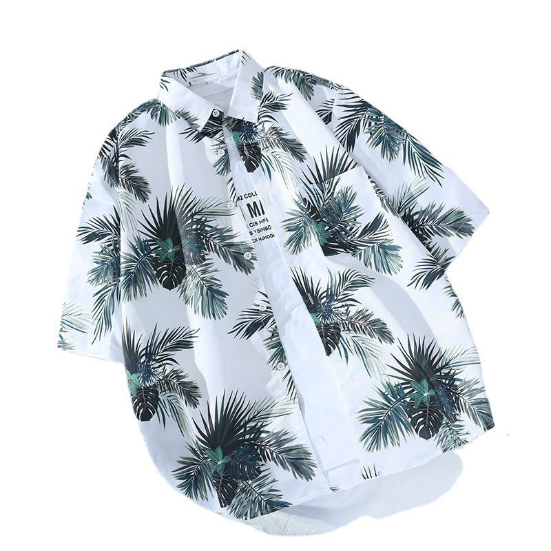 Retro Men's And Women's Loose Couple's Seaside Shirt - nargis