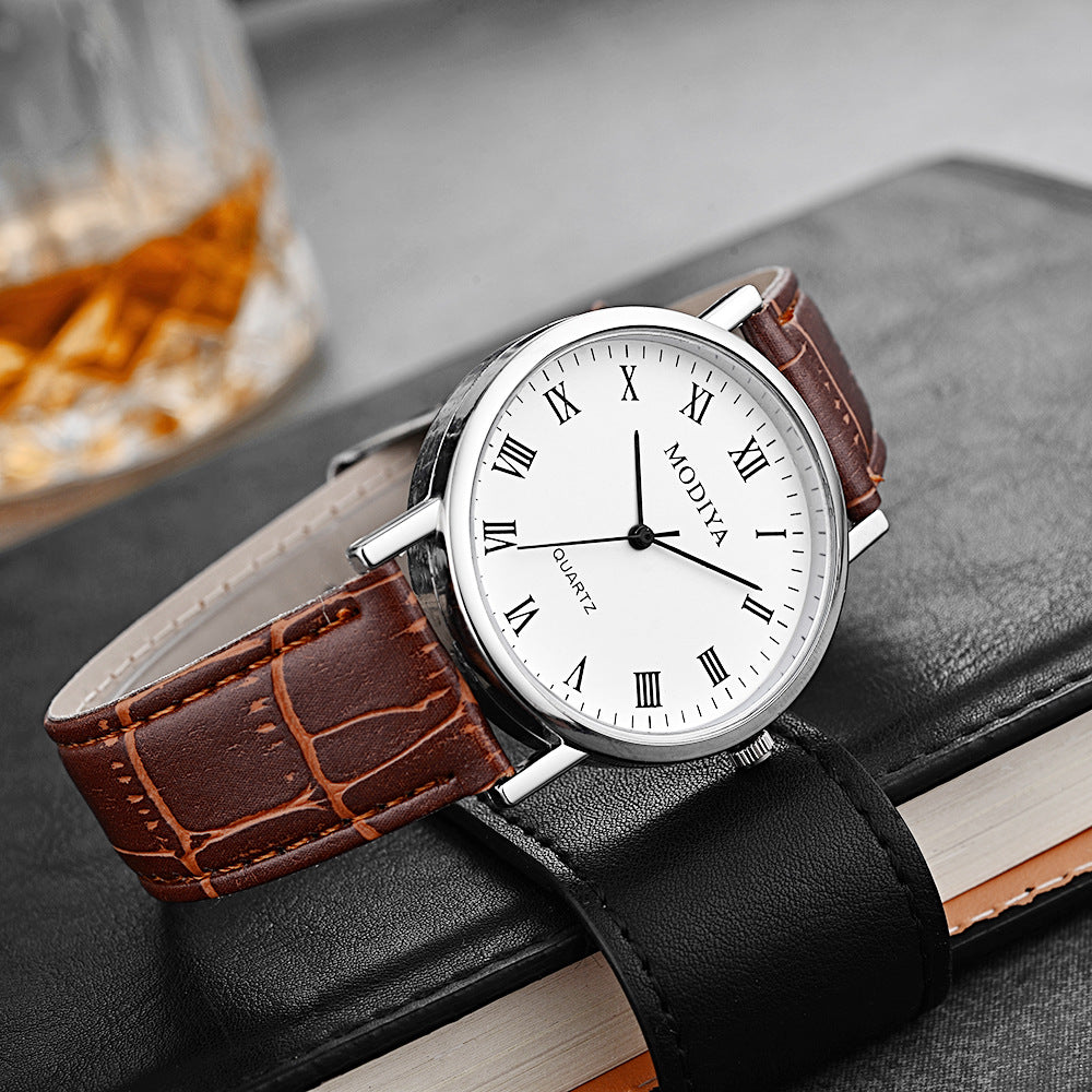 Men's Fashion Simple Belt Quartz Watch - nargis