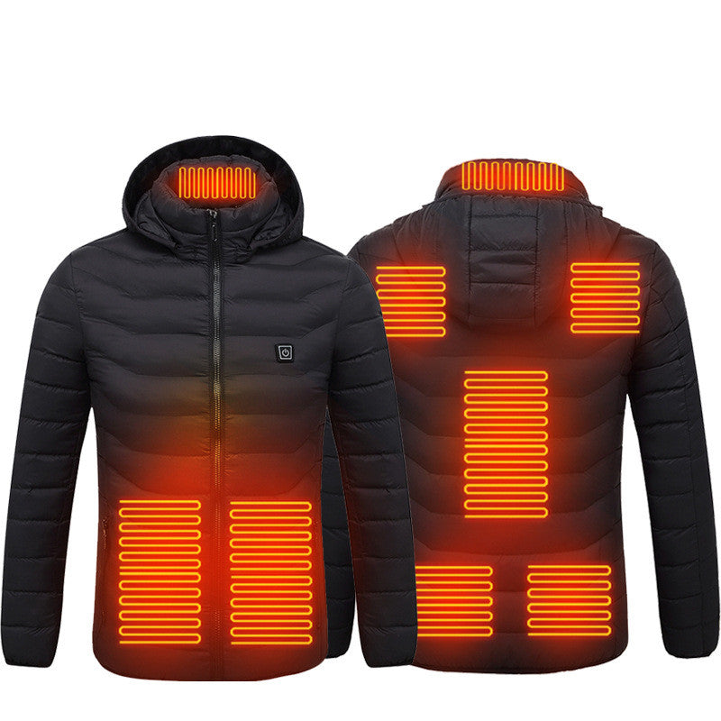 New Heated Jacket Coat USB Electric Jacket Cotton Coat Heater Thermal Clothing Heating Vest Men's Clothes Winter - nargis