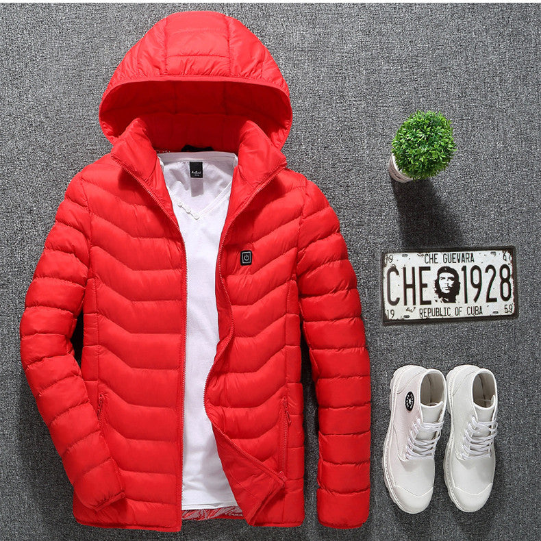 New Heated Jacket Coat USB Electric Jacket Cotton Coat Heater Thermal Clothing Heating Vest Men's Clothes Winter - nargis